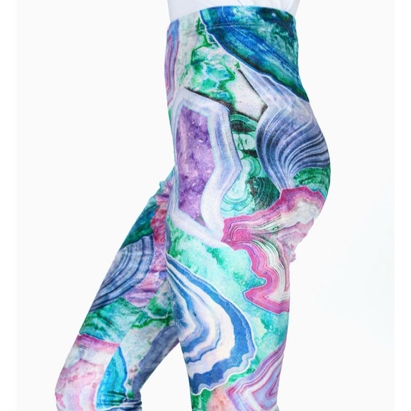 Multicolor Abstract Women's Pants - Picture 4 of 4